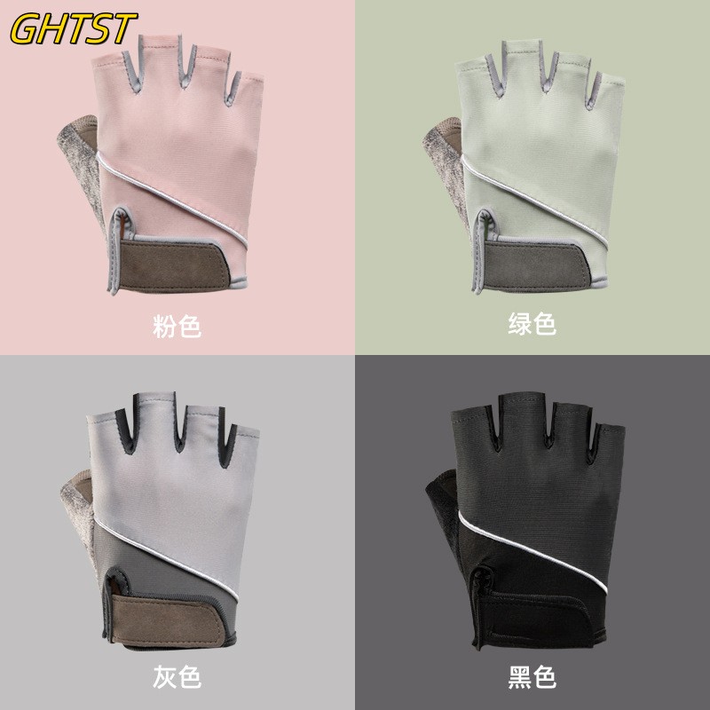 Weightlifting Gloves - ข้อมือออกกำลังกายกีฬาขี่จักรยานยกน้ำหนักถุงมือฟิตเนสฟิตเนสโยคะฝึกน้ำหนักไม่ลื่น