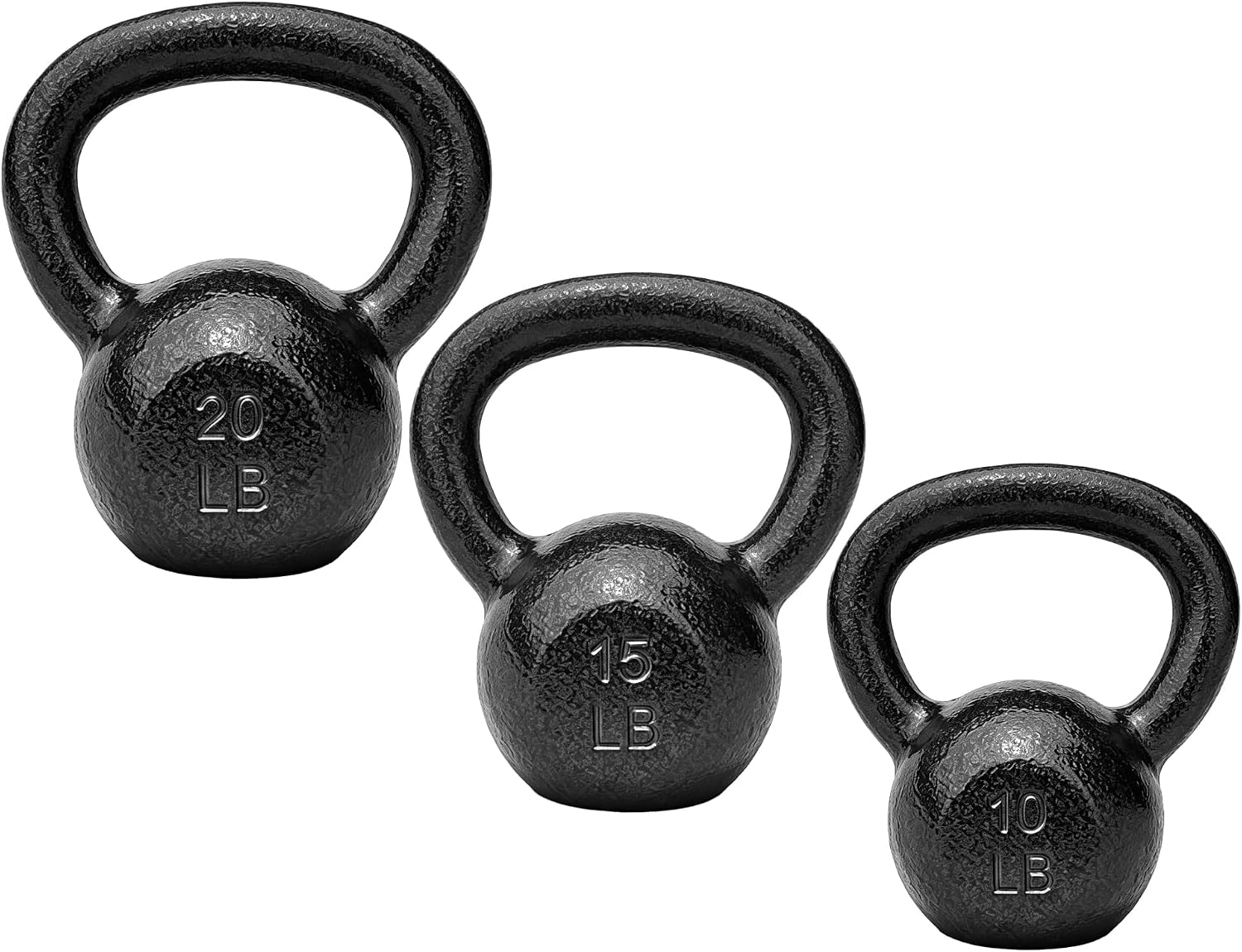 Kettlebell - เคตเทิลเบลล์เหล็กหล่อ น้ำหนัก 5-50 ปอนด์ สำหรับการฝึกความแข็งแรง ใช้ในการออกกำลังกายที่บ้าน