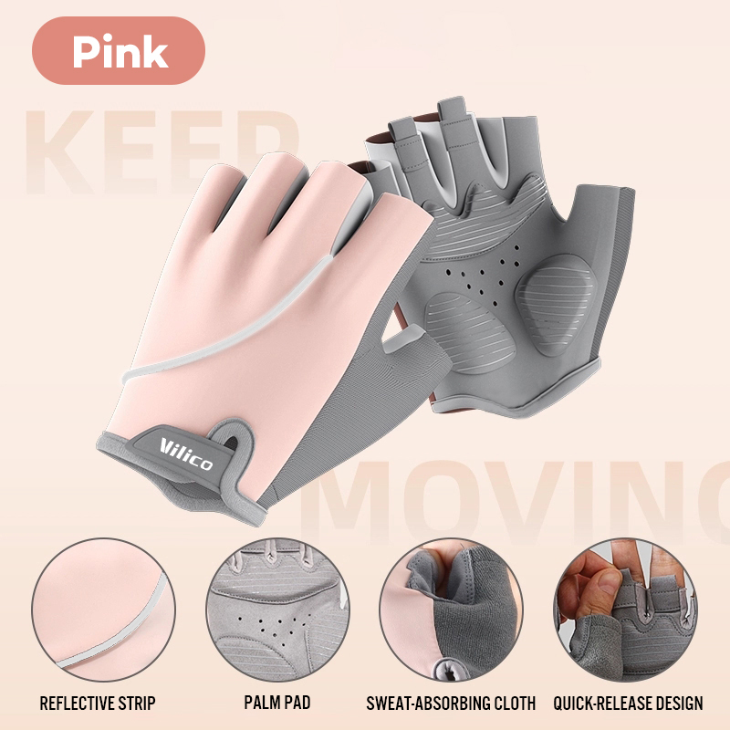 Weightlifting Gloves - ฤดูร้อนBreathableขี่จักรยานถุงมือออกกําลังกายถุงมือสําหรับผู้ชายผู้หญิงยกน้ําหนักFingerlessถุงมือการฝึกอบรมการออกกําลังกายฟิตเนส