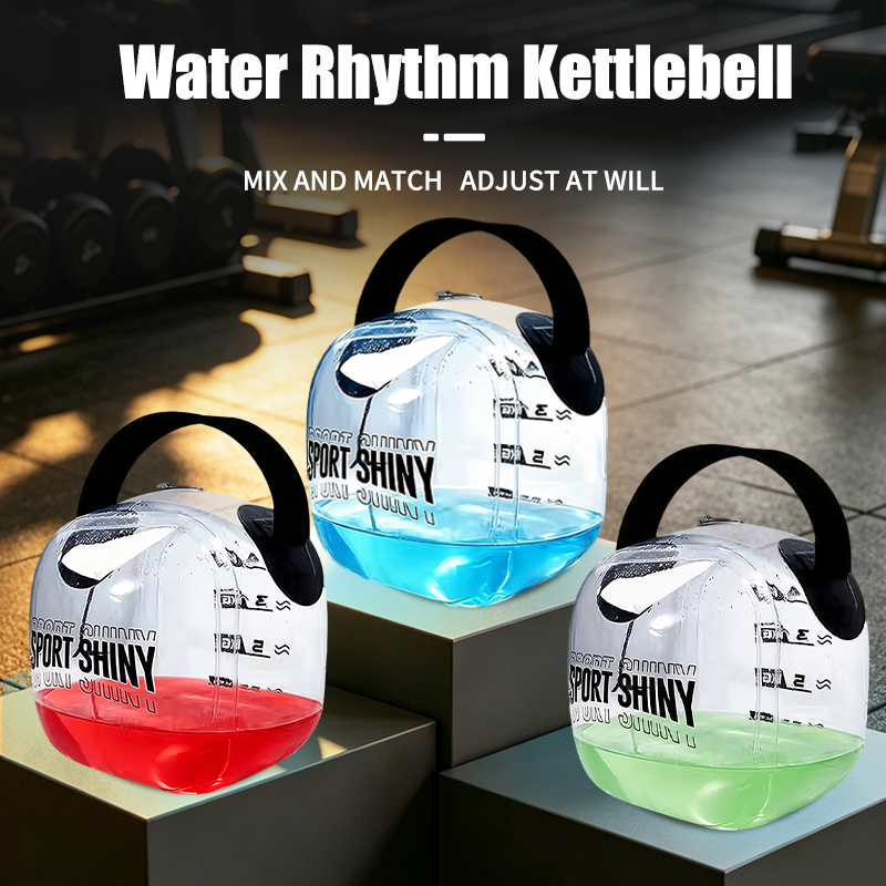 Kettlebell - กาต้มน้ำแบบพกพาพร้อมน้ำหนักปรับได้ อุปกรณ์ฝึกซ้อมสำหรับการออกกำลังกายแขนและทั่วร่างกาย มาพร้อมปั๊มลมและสี