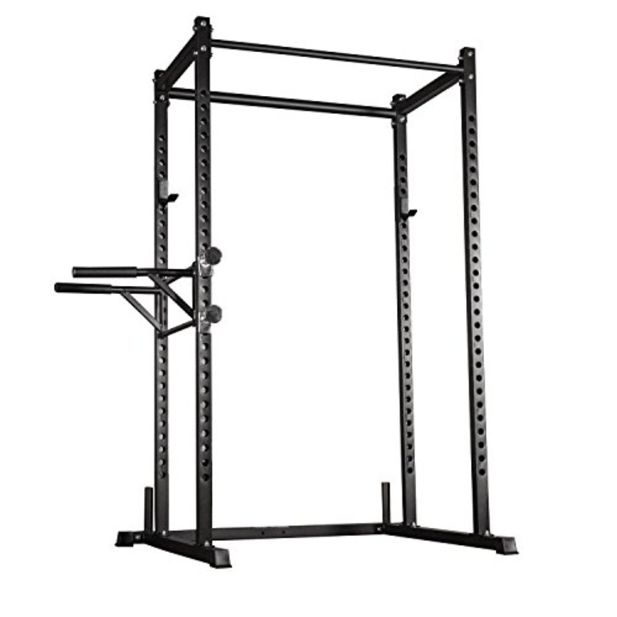 Pull Up Bar - กรงสควอทสำหรับออกกำลังกายที่บ้าน: โครงสร้างเหล็ก ผิวสีดำ รับน้ำหนักได้ 700 ปอนด์