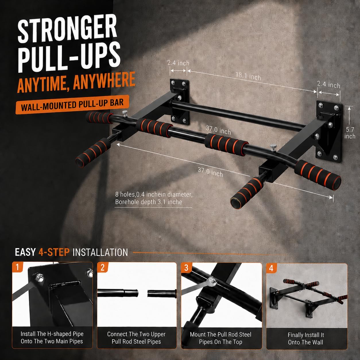 บาร์โหนสำหรับใช้ในบ้าน ติดผนัง - Pull Up Bar บทวิจารณ์และราคา