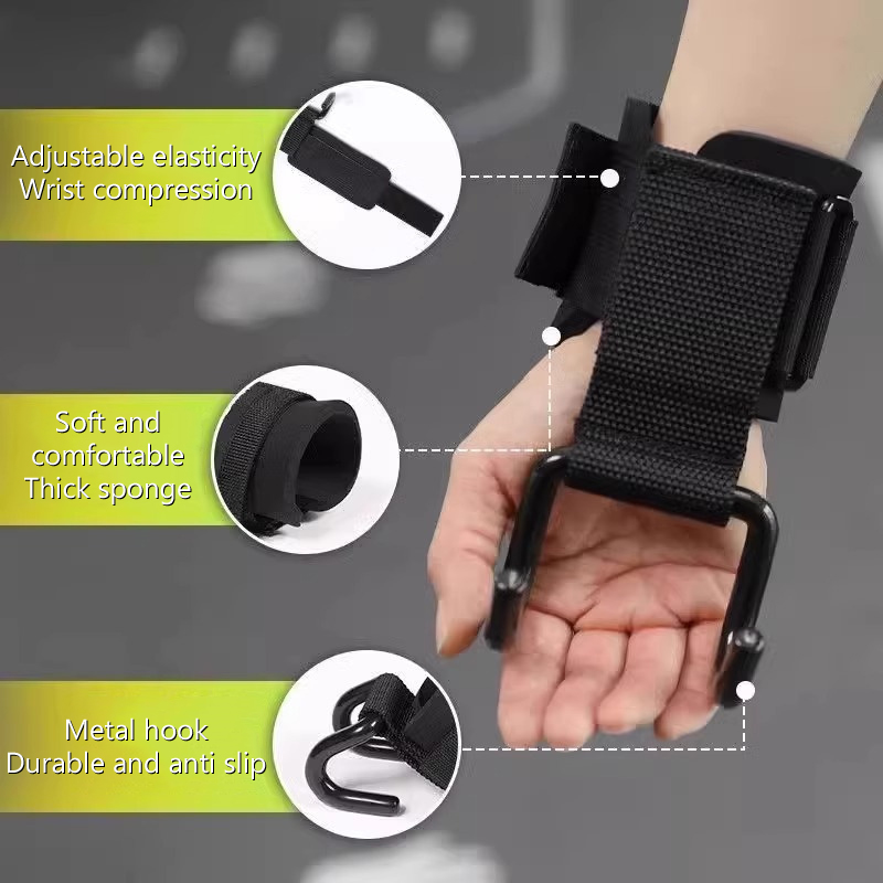 【F】2 ชิ้น ตะขอสำหรับยกน้ำหนัก  - Weightlifting Gloves บทวิจารณ์และราคา