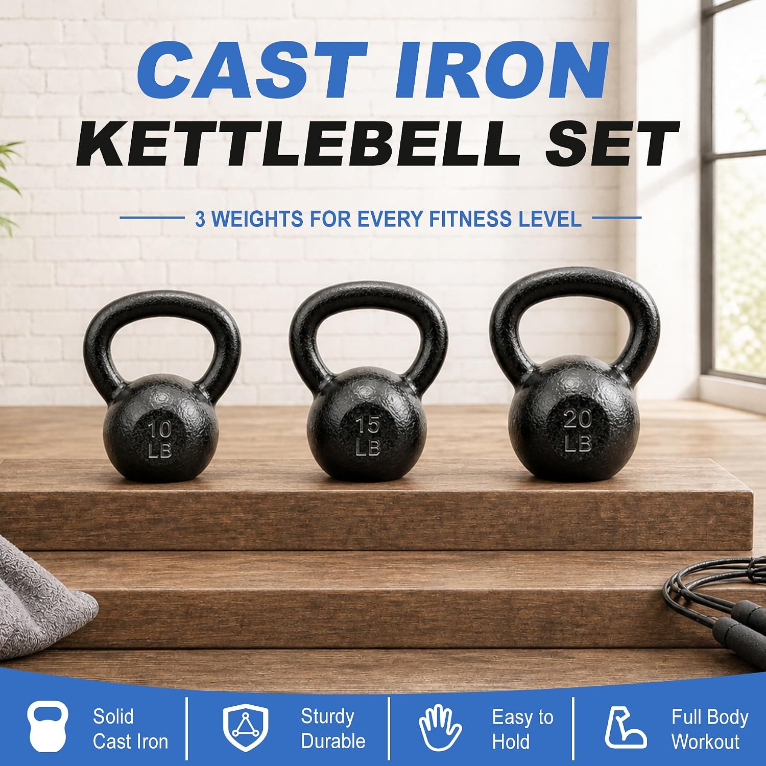 เคตเทิลเบลล์เหล็กหล่อ น้ำหนัก  - Kettlebell บทวิจารณ์และราคา