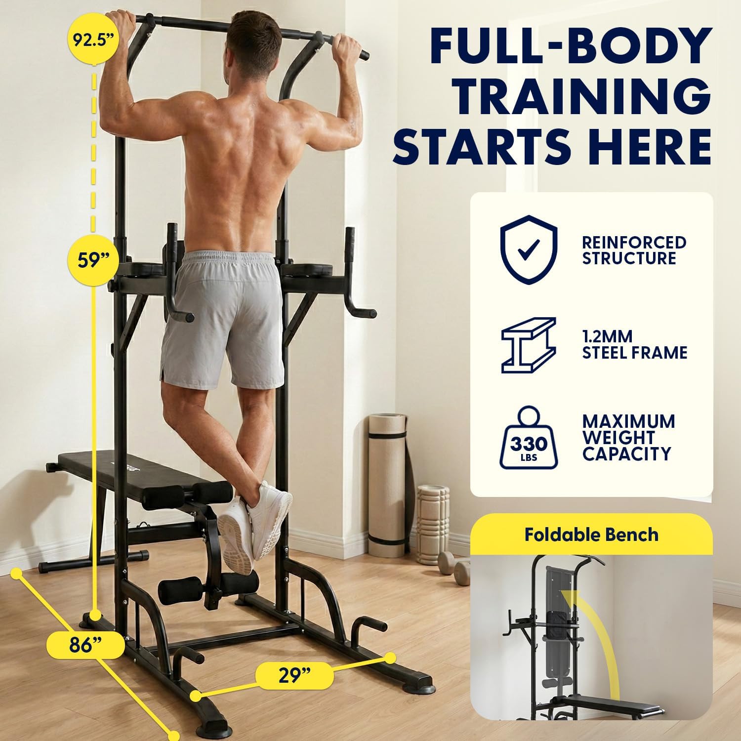 อุปกรณ์ออกกำลังกายแบบครบวงจร ป - Pull Up Bar บทวิจารณ์และราคา