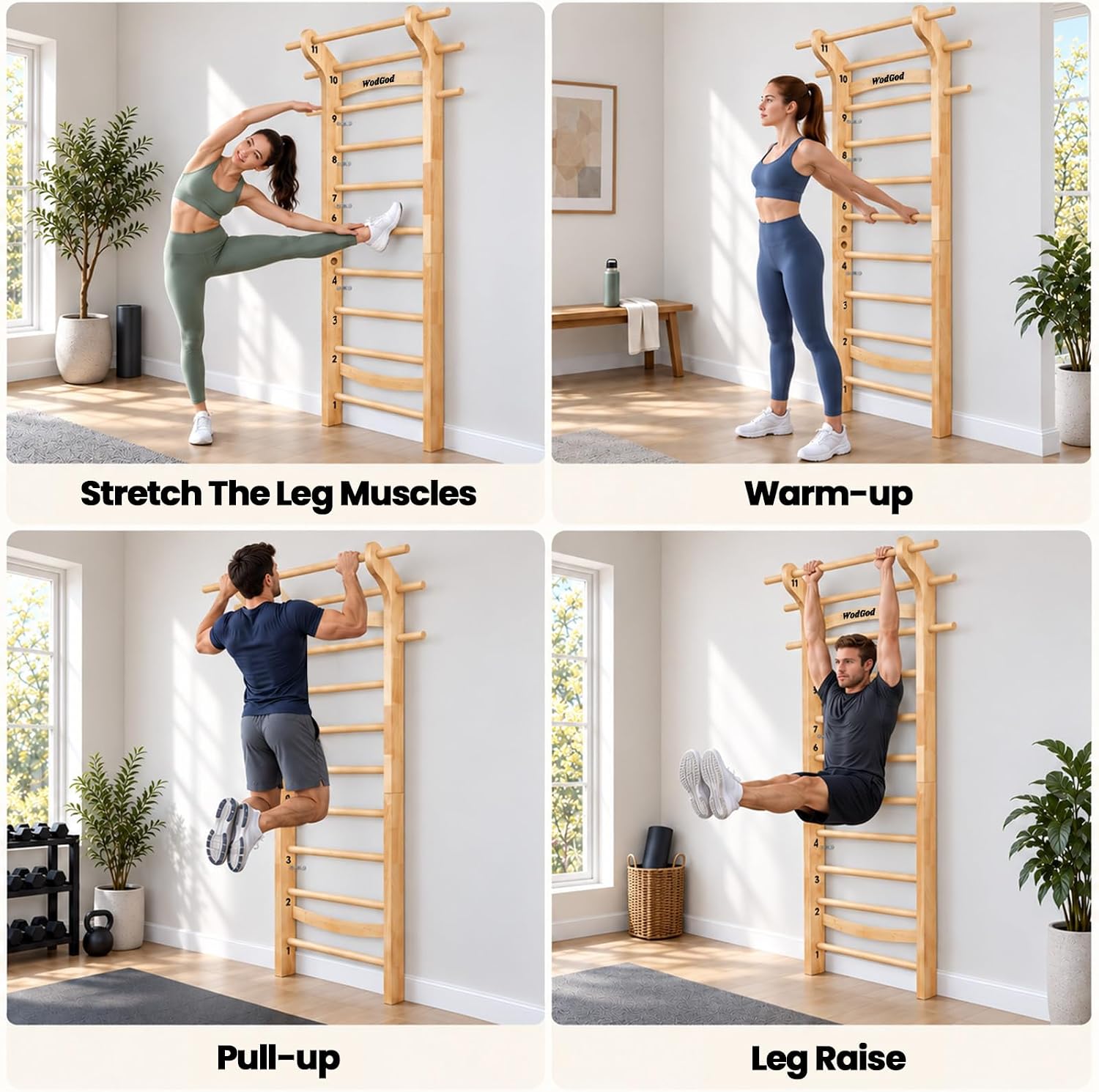 บาร์โหนแบบบันไดสวีเดนไม้ พร้อม - Pull Up Bar บทวิจารณ์และราคา