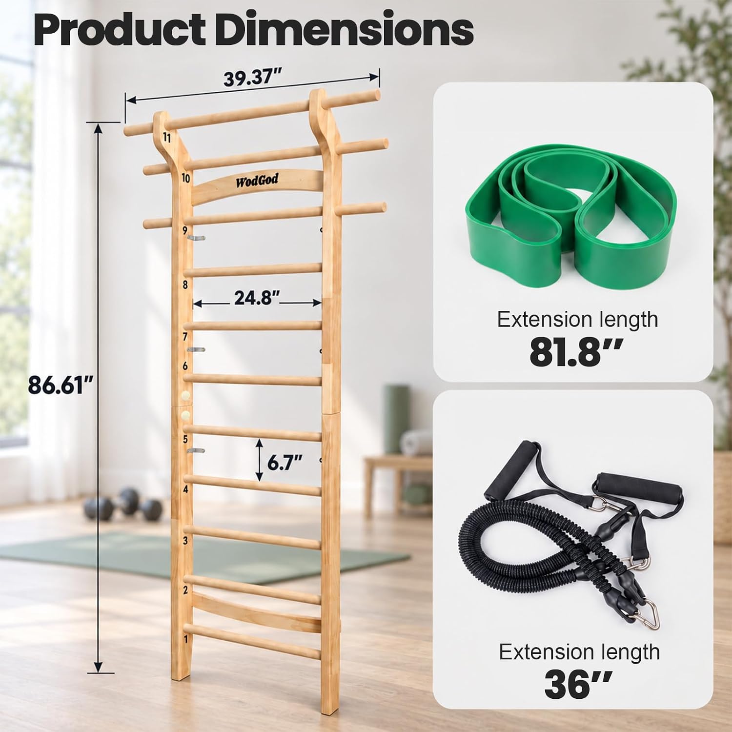 บาร์โหนแบบบันไดสวีเดนไม้ พร้อม - Pull Up Bar บทวิจารณ์และราคา